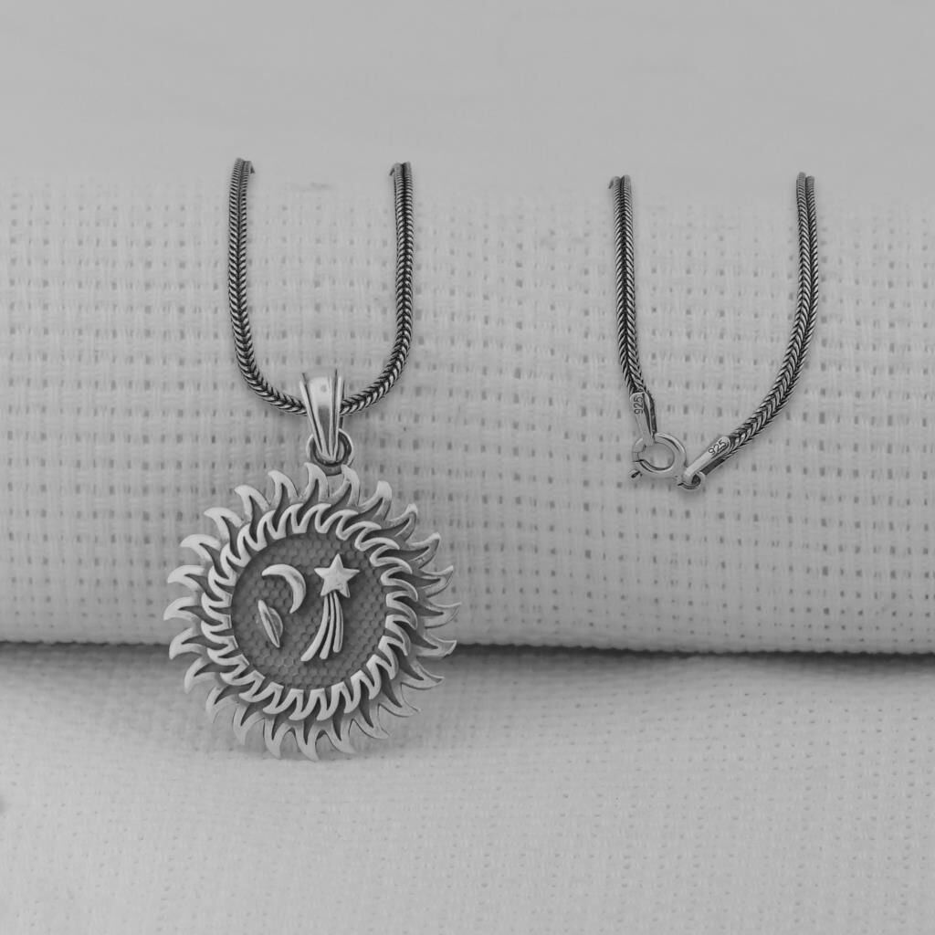 Galaksi 925 Ayar Erkek Gümüş Kolye