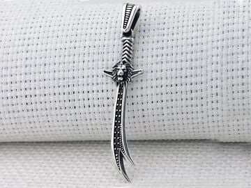 Aslan Zülfikar Kılıç Tasarımlı 925 Ayar Gümüş Kolye Ucu