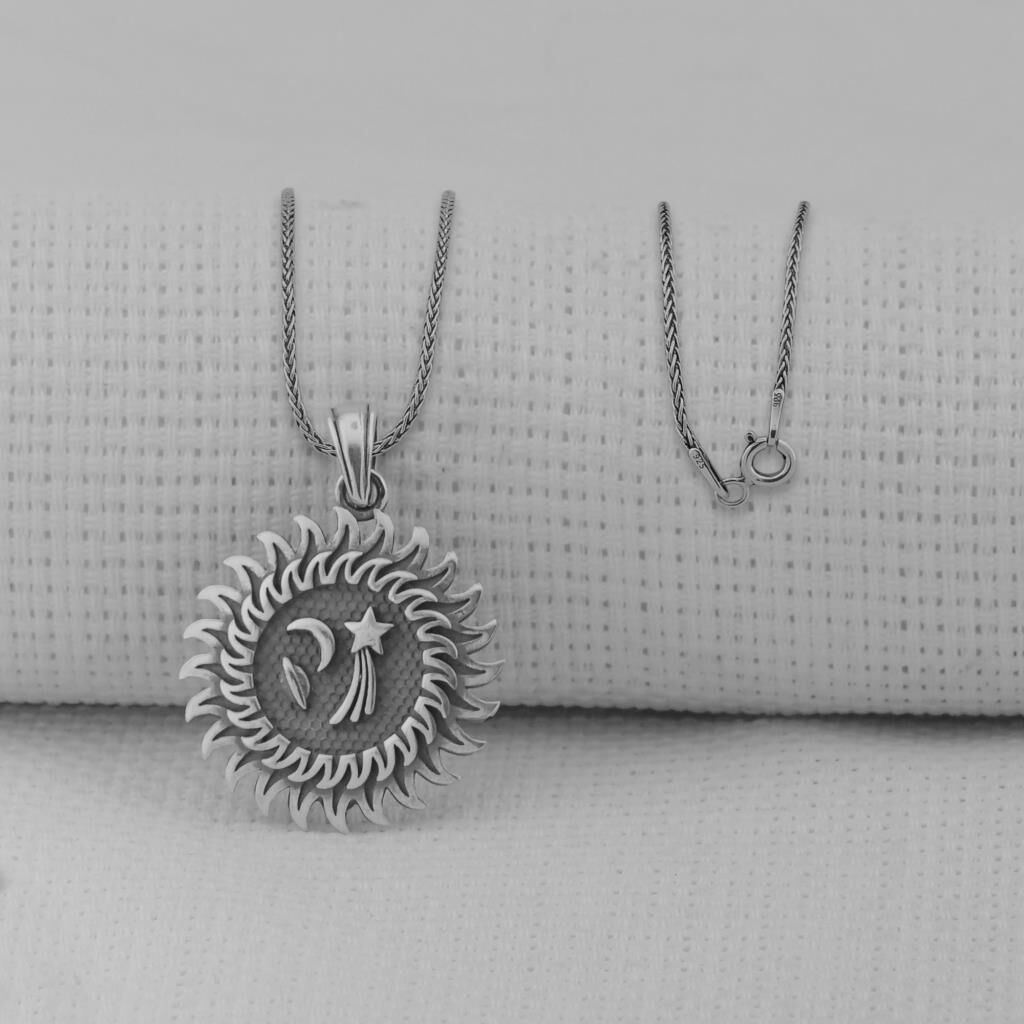 Galaksi 925 Ayar Erkek Gümüş Kolye