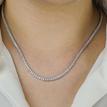 Kare Model 925 Ayar Gümüş Su Yolu Kolye