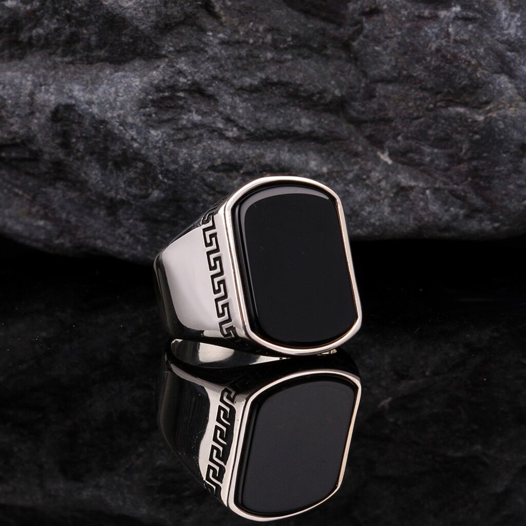 ONİX TAŞLI 925 AYAR GÜMÜŞ ERKEK YÜZÜK