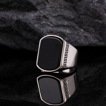 ONİX TAŞLI 925 AYAR GÜMÜŞ ERKEK YÜZÜK