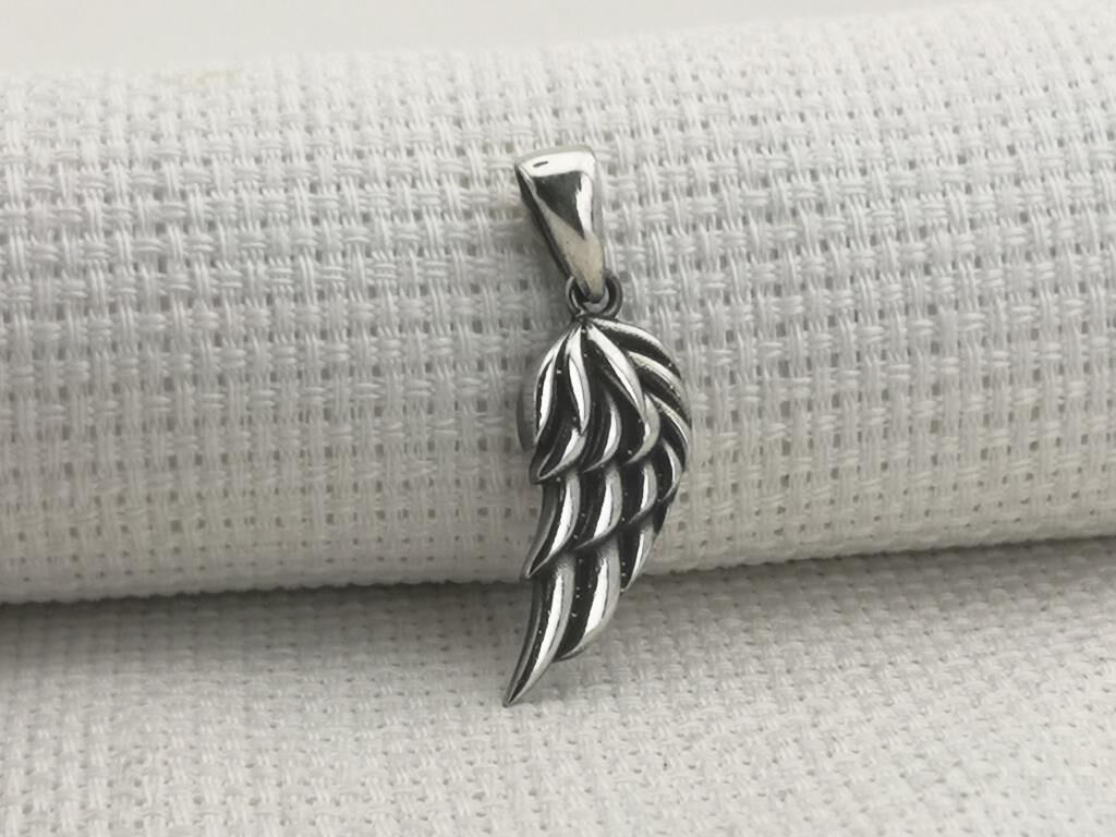 Kanat Tasarımlı 925 Ayar Gümüş Kolye Ucu