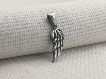 Kanat Tasarımlı 925 Ayar Gümüş Kolye Ucu