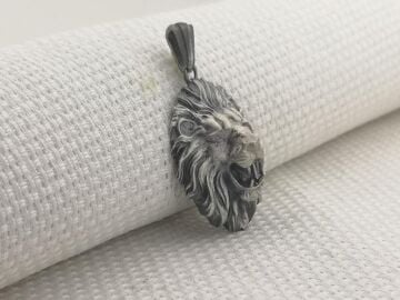 Kükreyen Aslan Üç Boyut Tasarımlı 925 Ayar Gümüş Kolye Ucu