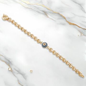 Nazarlı 925 Ayar Gümüş Hallow Bileklik