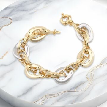 Altın Kaplama 925 Ayar Gümüş Hallow Bileklik