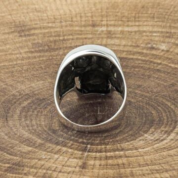 925 Ayar Gümüş Kuru Kafa Motifli Yüzük