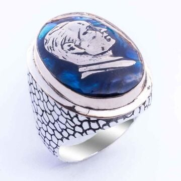 925 Ayar Gümüş  Atatürk Yüzüğü