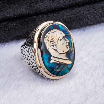 925 Ayar Gümüş  Atatürk Yüzüğü