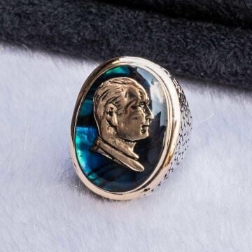 925 Ayar Gümüş  Atatürk Yüzüğü