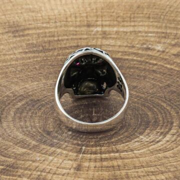 925 Ayar Gümüş Kuru Kafa Motifli Yüzük