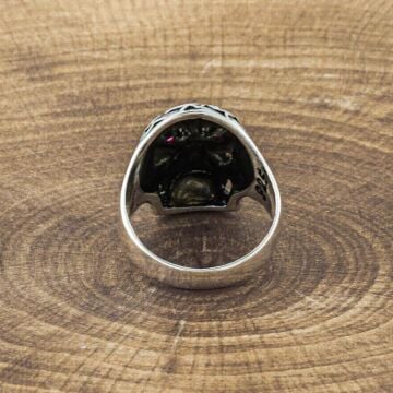 925 Ayar Gümüş Kuru Kafa Motifli Yüzük