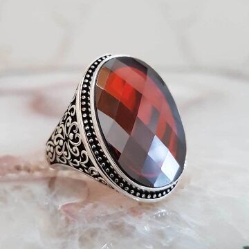 925 Ayar Gümüş Zirkon Taşlı Erkek Yüzük