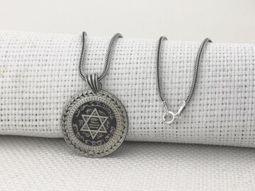 Hz Süleyman Mührü 925 Ayar Gümüş Kolye