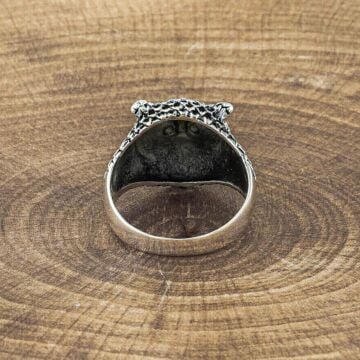 925 Ayar Gümüş Baykuş Motifli Yüzük