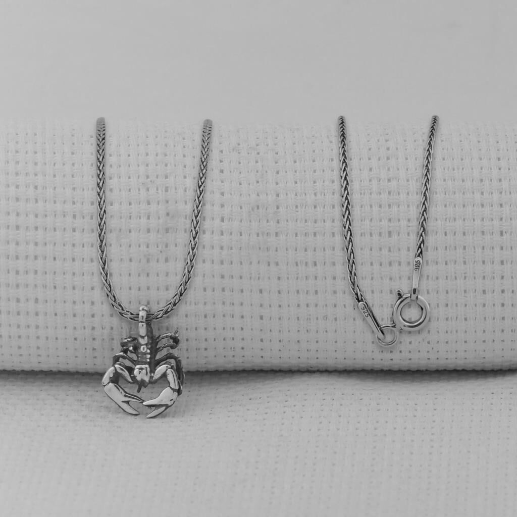 Akrep 925 Ayar Gümüş Kolye