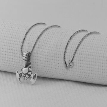 Akrep Büyük Boy 925 Ayar Gümüş Kolye