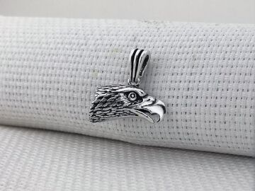 Kartal Kafası Tasarımlı 925 Ayar Gümüş Kolye Ucu