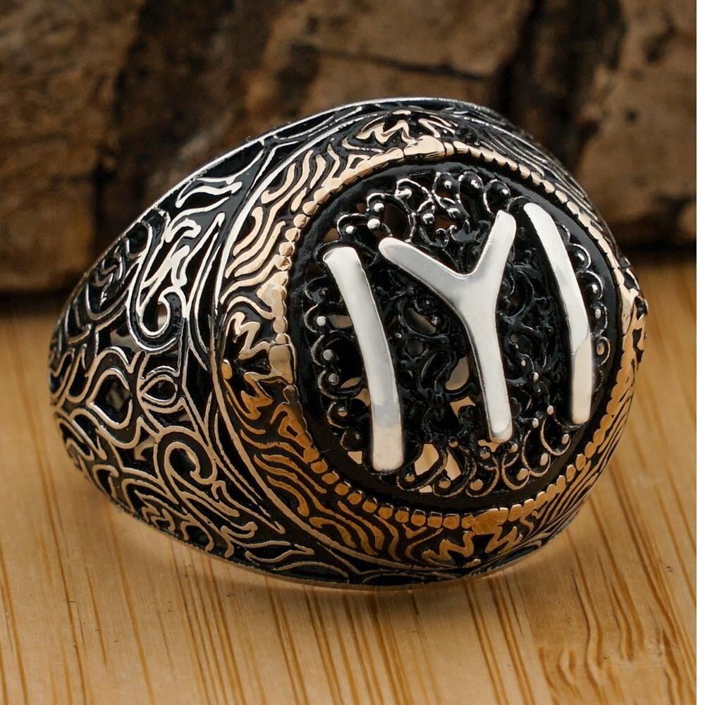 925 Ayar Gümüş Kayı Boyu Erkek Yüzük