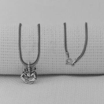 Akrep Küçük Boy 925 Ayar Erkek Gümüş Kolye