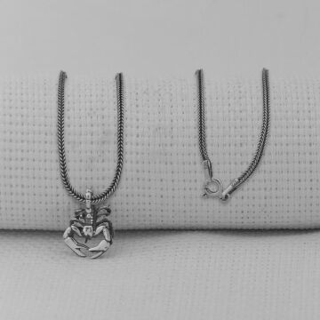 Akrep Küçük Boy 925 Ayar Erkek Gümüş Kolye