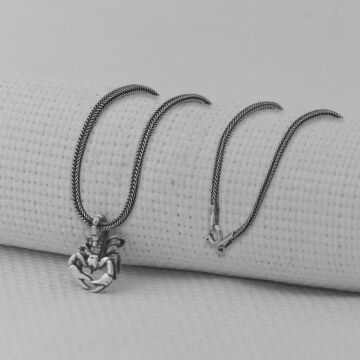 Akrep Küçük Boy 925 Ayar Erkek Gümüş Kolye