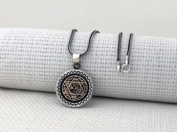 Hz Süleyman Mührü 925 Ayar Gümüş Kolye