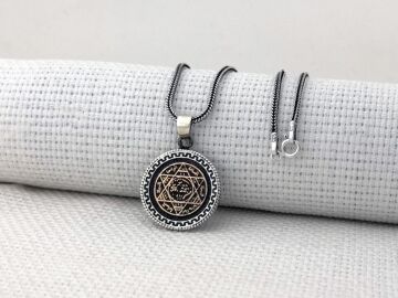 Hz Süleyman Mührü 925 Ayar Gümüş Kolye