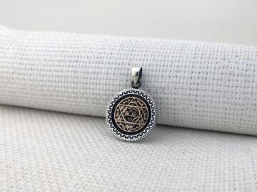 Hz Süleyman Mührü 925 Ayar Gümüş  Kolye Ucu