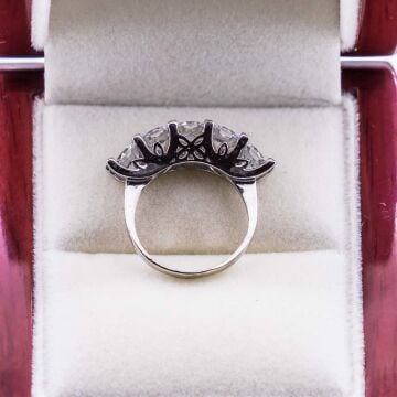 925 Ayar Gümüş Beştaş Bayan Yüzük Model 11