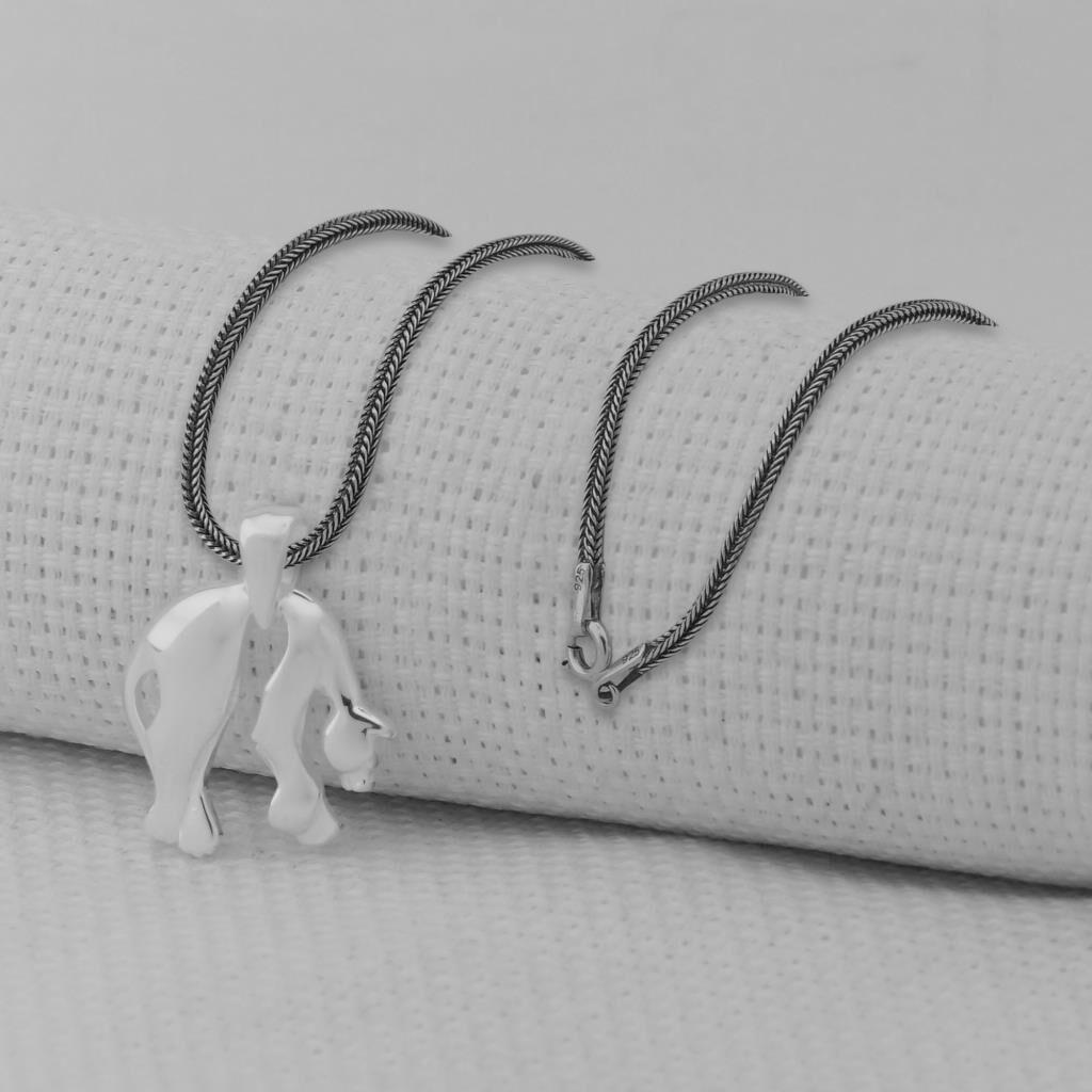 Panter 925 Ayar Erkek Gümüş Kolye