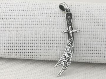 Zülfikar Kılıç Tasarımlı 925 Ayar Gümüş Kolye Ucu