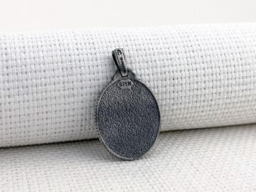 Hz İsa Dikenli Taçlı Üç Boyutlu 925 Ayar Gümüş Kolye Ucu