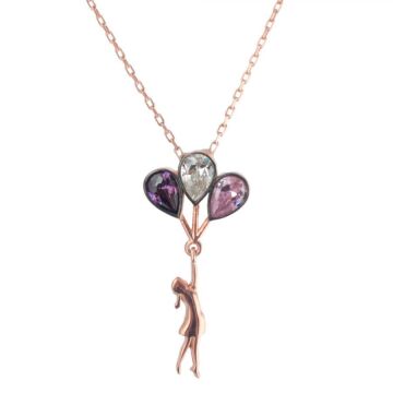 925 Ayar Gümüş Balonlu Mutluluk Kolyesi