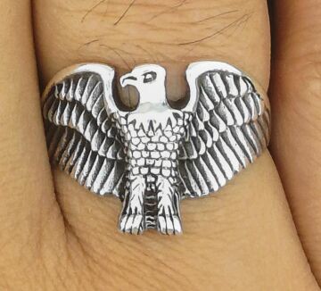 925 Ayar Gümüş Kartal Motifli Yüzük