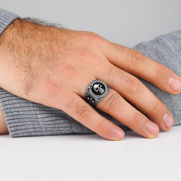 Kurukafa Yılan Tasarımlı 925 Ayar Gümüş Yüzük