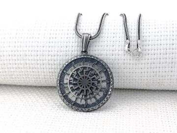 Svarog Slav Güneş Tanrısı 925 Ayar Gümüş Kolye