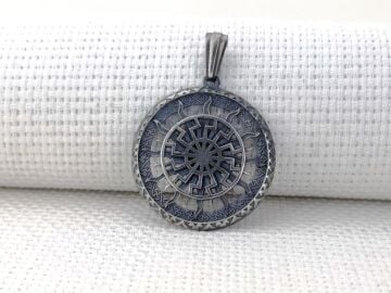 Svarog Slav Güneş Tanrısı 925 Ayar Gümüş Kolye Ucu