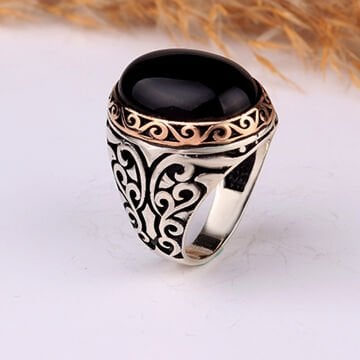 ONİX TAŞLI OVAL MODEL 925 AYAR GÜMÜŞ YÜZÜK