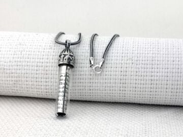 Ayetel Kürsi Dualı Zemzem Sulu 925 Ayar Gümüş Cevşen Kolye