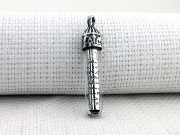 Ayetel Kürsi Dualı Zemzem Sulu 925 Ayar Gümüş Cevşen Kolye Ucu