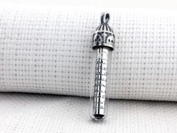 Ayetel Kürsi Dualı Zemzem Sulu 925 Ayar Gümüş Cevşen Kolye Ucu