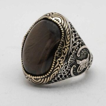 925 Ayar Gümüş Kaplangözü Taşlı gümüş Yüzük