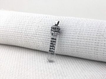 Ayetel Kürsi Dualı Zemzem Sulu Hüseyin Yazılı 925 Ayar Gümüş Cevşen Kolye Ucu