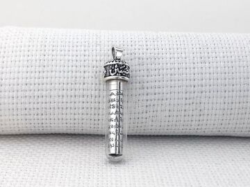 Ayetel Kürsi Dualı Zemzem Sulu Hüseyn Yazılı 925 Ayar Gümüş Cevşen Kolye Ucu