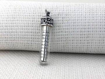 Ayetel Kürsi Dualı Zemzem Sulu Hüseyn Yazılı 925 Ayar Gümüş Cevşen Kolye Ucu