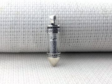 Cevşeni Kebir Dualı Kurşun Tasarımlı 925 Ayar Gümüş Cevşen Kolye Ucu