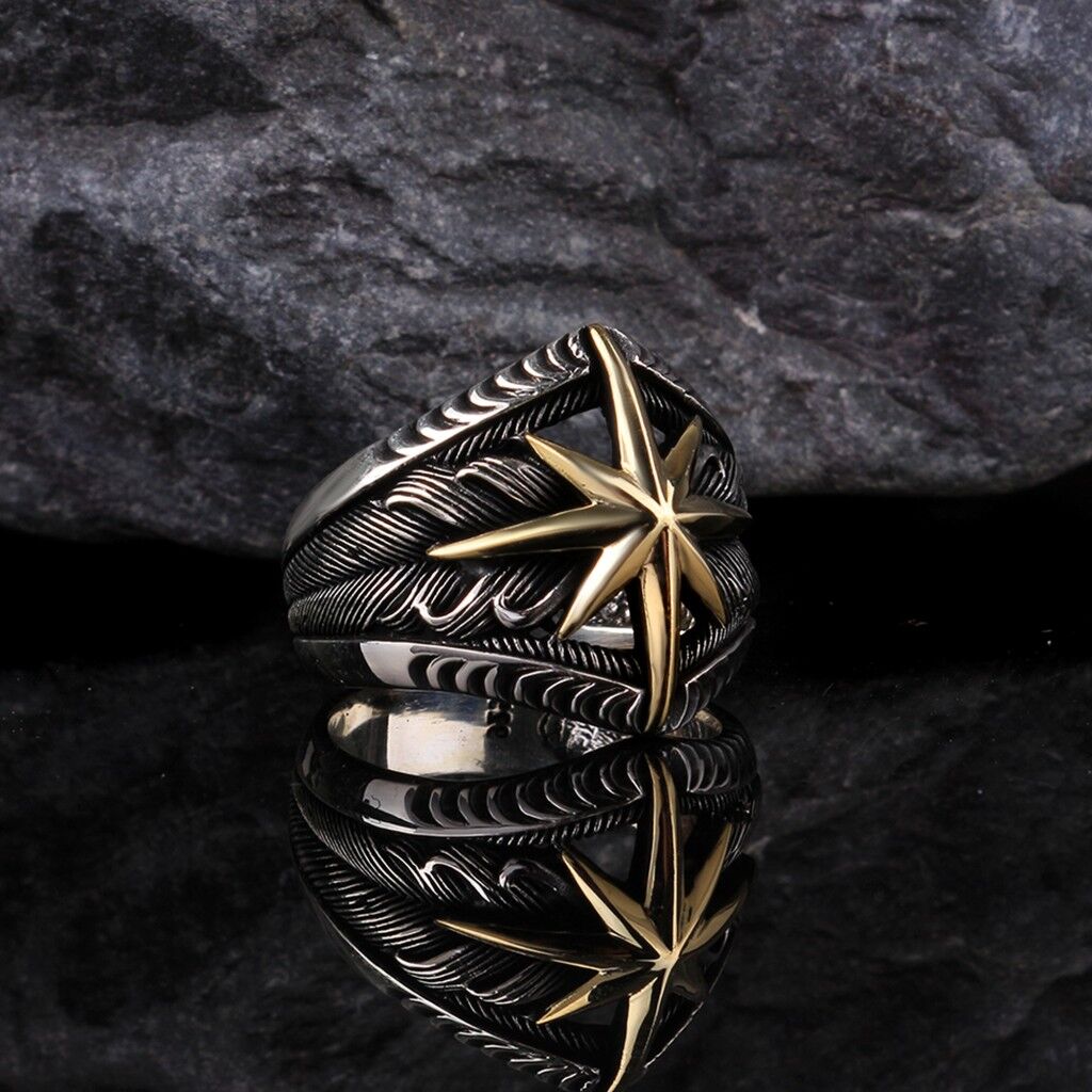 PUSULA MODEL 925 AYAR GÜMÜŞ ERKEK YÜZÜK