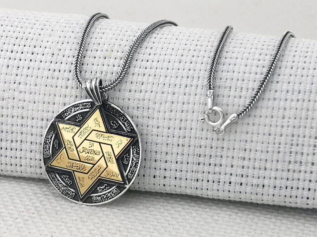 Hz Süleyman Mührü 925 Ayar Gümüş Kolye